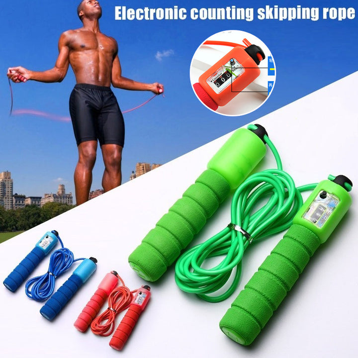 Skipping Rope With Counter Adjustable Length Counter