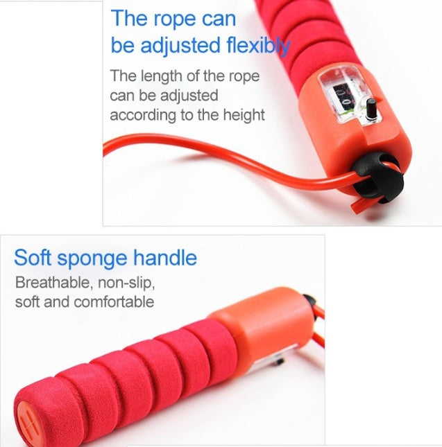 Skipping Rope With Counter Adjustable Length Counter