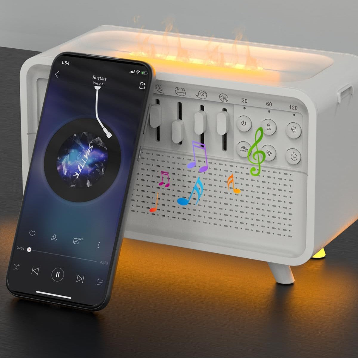 3 In 1 Bluetooth Speaker White Noise Sleep Night Light