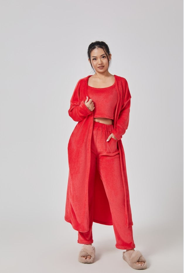 Cozy Pajama Set, 3 Piece Lounge Set, Cute Loungewear