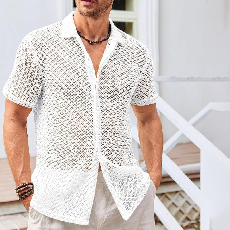 Summer Shirt Tops Beach Men Clothing