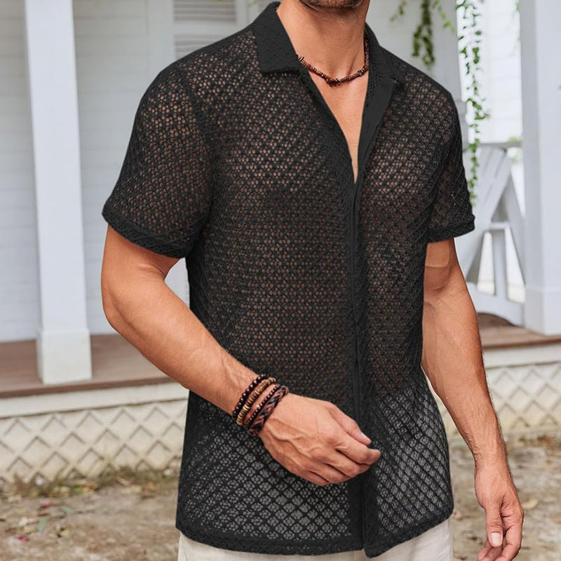 Summer Shirt Tops Beach Men Clothing