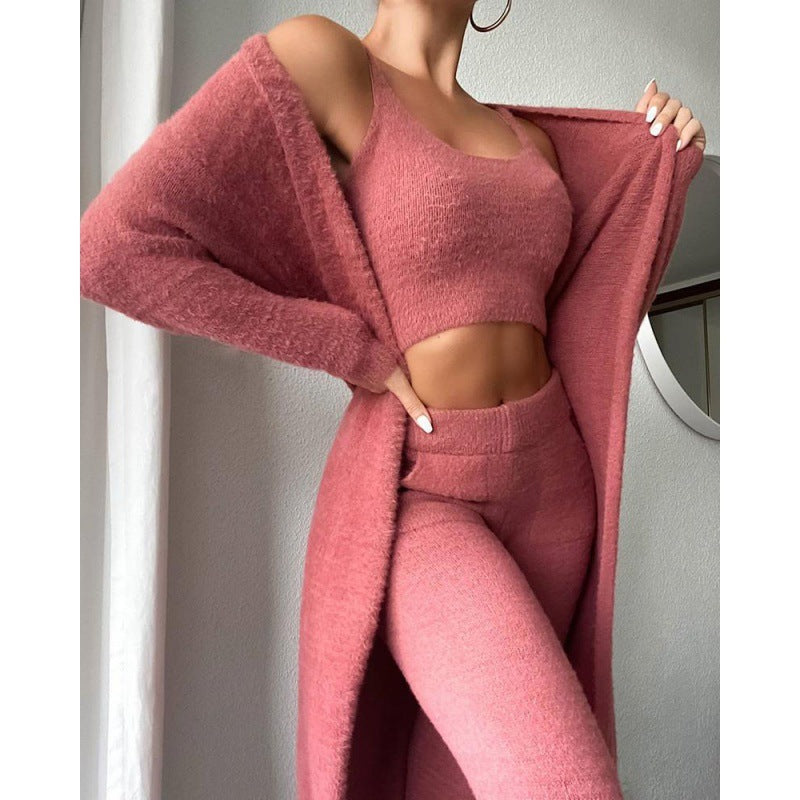 Cozy Pajama Set, 3 Piece Lounge Set, Cute Loungewear