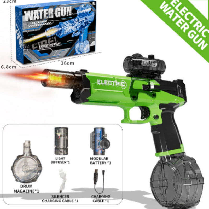 Fire Rat Electric Water Pistol Cool Light Full Automatic Water Spray Gun