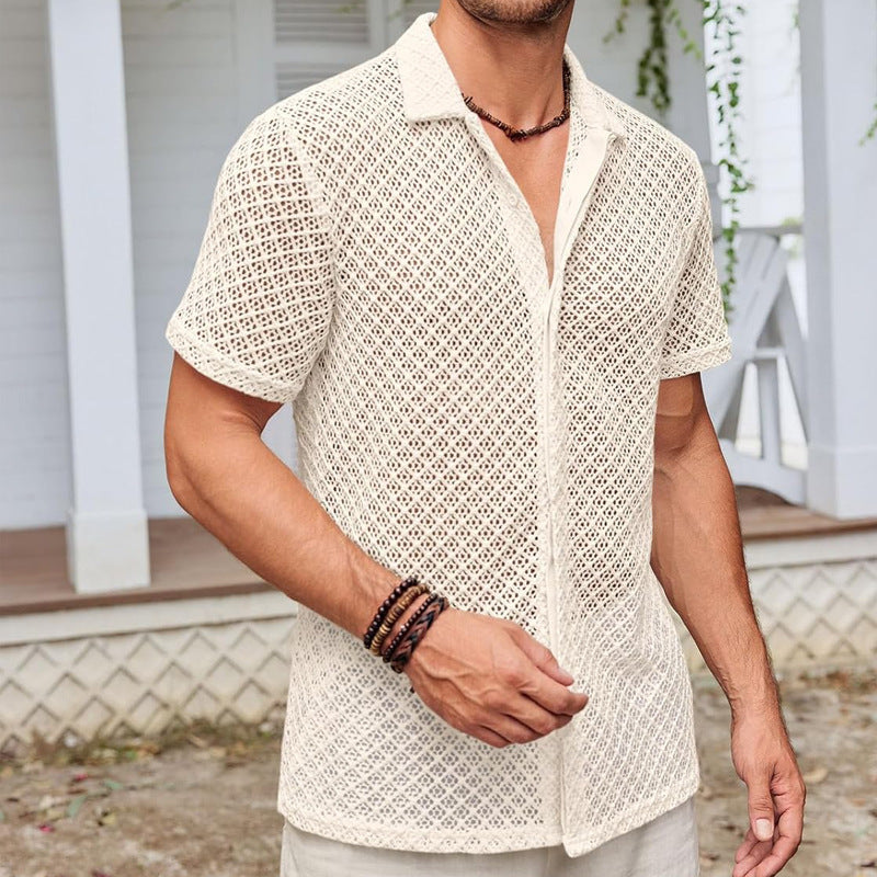 Summer Shirt Tops Beach Men Clothing