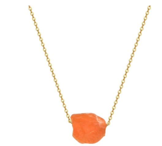 Stone Crystal Pillar Tree Of Life Pendant Ins Fashion Necklace